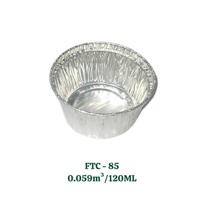 Round aluminum tray 120 ml