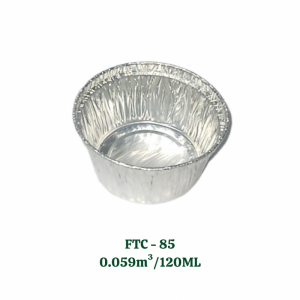 Round aluminum tray 120 ml