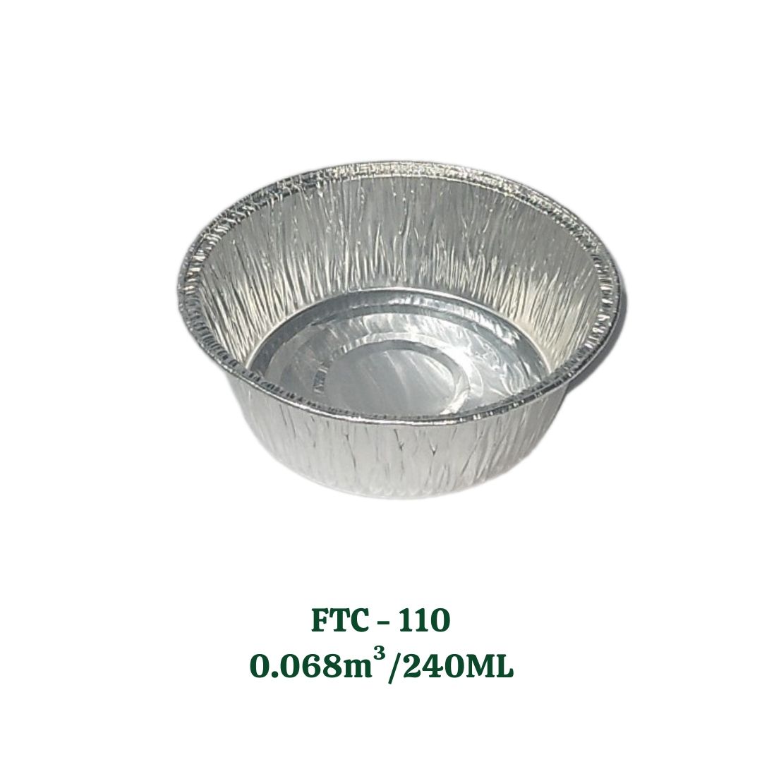 Round aluminum tray 240ml