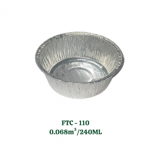 Round aluminum tray 240ml