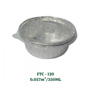 Round aluminum tray 350ml